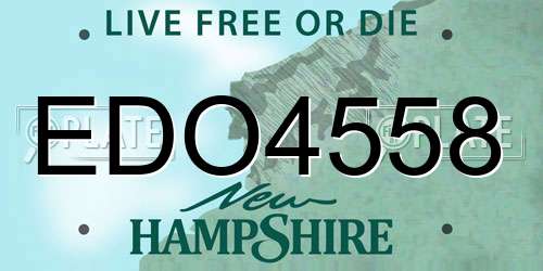 EDO4558 New Hampshire License Plate