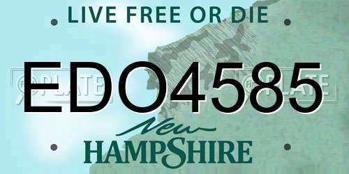 EDO4585 New Hampshire License Plate