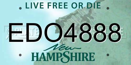 EDO4888 New Hampshire License Plate