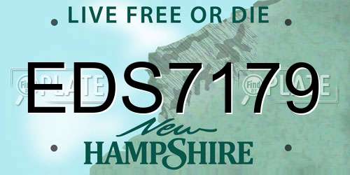 EDS7179 New Hampshire License Plate