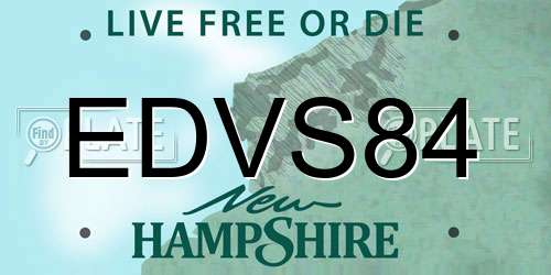 EDVS84 New Hampshire License Plate