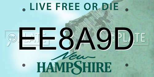 EE8A9D New Hampshire License Plate