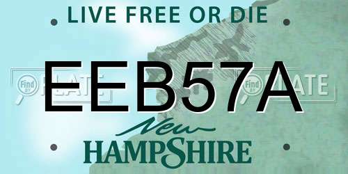EEB57A New Hampshire License Plate