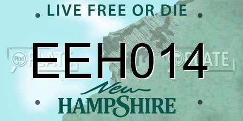 EEH014 New Hampshire License Plate