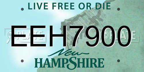EEH7900 New Hampshire License Plate