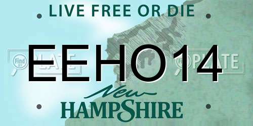 EEHO14 New Hampshire License Plate