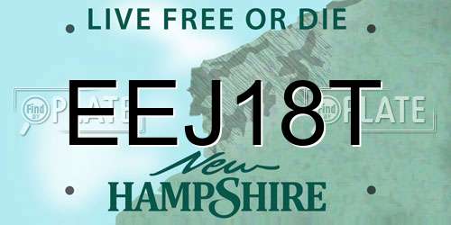 EEJ18T New Hampshire License Plate