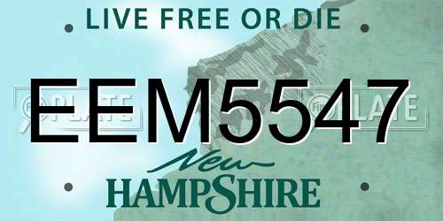 EEM5547 New Hampshire License Plate