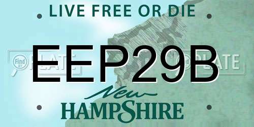 EEP29B New Hampshire License Plate