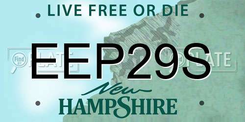 EEP29S New Hampshire License Plate