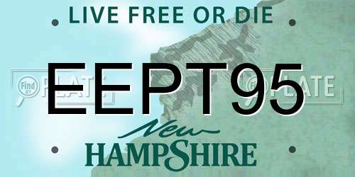 EEPT95 New Hampshire License Plate