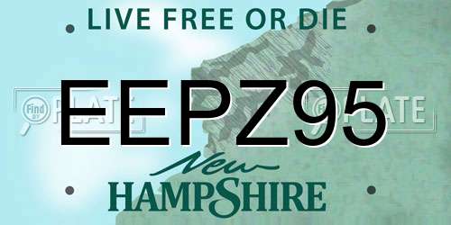EEPZ95 New Hampshire License Plate
