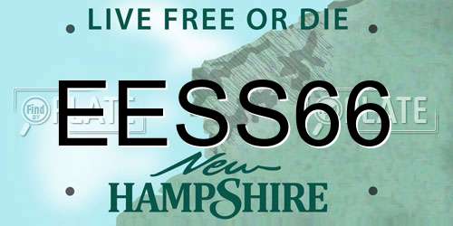 EESS66 New Hampshire License Plate