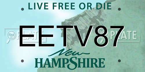 EETV87 New Hampshire License Plate