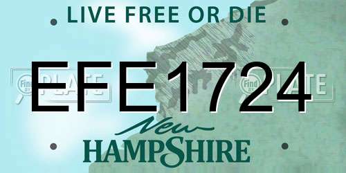 EFE1724 New Hampshire License Plate