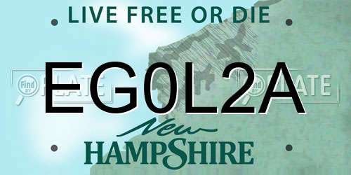 EG0L2A New Hampshire License Plate