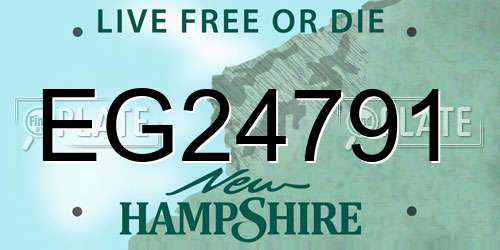 EG24791 New Hampshire License Plate