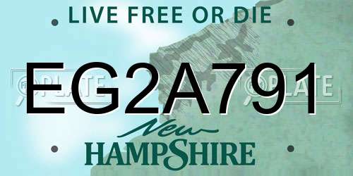 EG2A791 New Hampshire License Plate