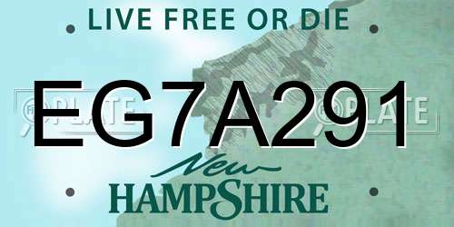 EG7A291 New Hampshire License Plate