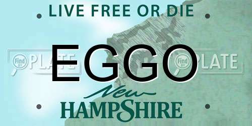 EGGO New Hampshire License Plate
