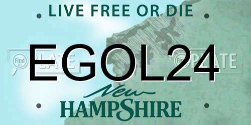 EGOL24 New Hampshire License Plate