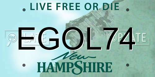EGOL74 New Hampshire License Plate