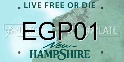 EGP01 New Hampshire License Plate