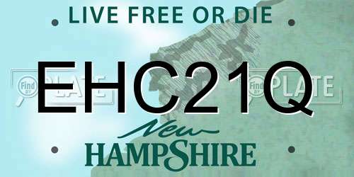 EHC21Q New Hampshire License Plate