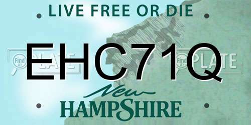 EHC71Q New Hampshire License Plate