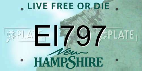 EI797 New Hampshire License Plate