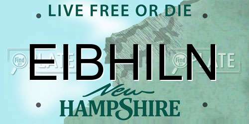 EIBHILN New Hampshire License Plate