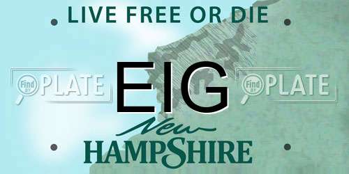 EIG New Hampshire License Plate