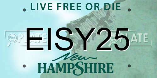EISY25 New Hampshire License Plate