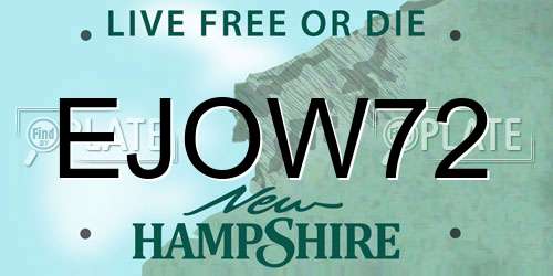 EJOW72 New Hampshire License Plate