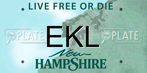 EKL New Hampshire License Plate
