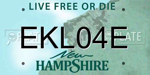 EKL04E New Hampshire License Plate