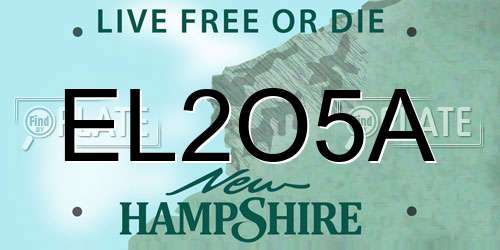 EL2O5A New Hampshire License Plate