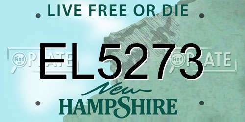 EL5273 New Hampshire License Plate