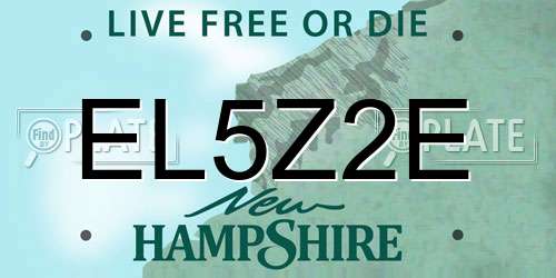 EL5Z2E New Hampshire License Plate