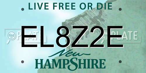 EL8Z2E New Hampshire License Plate