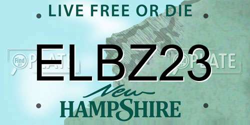 ELBZ23 New Hampshire License Plate