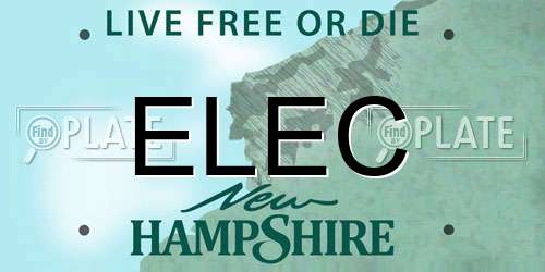 ELEC New Hampshire License Plate