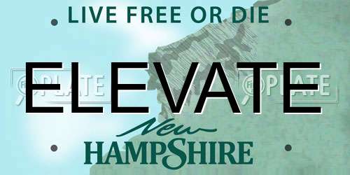ELEVATE New Hampshire License Plate