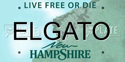 ELGATO New Hampshire License Plate