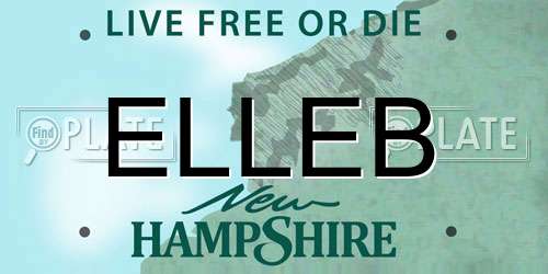 ELLEB New Hampshire License Plate