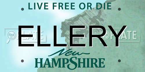 ELLERY New Hampshire License Plate