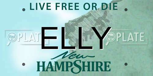ELLY New Hampshire License Plate