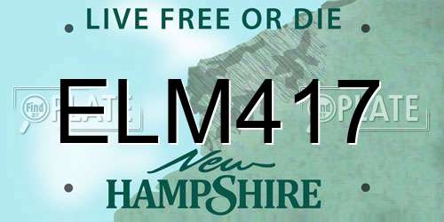 ELM417 New Hampshire License Plate
