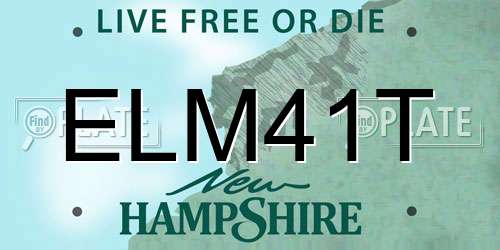ELM41T New Hampshire License Plate