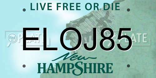 ELOJ85 New Hampshire License Plate